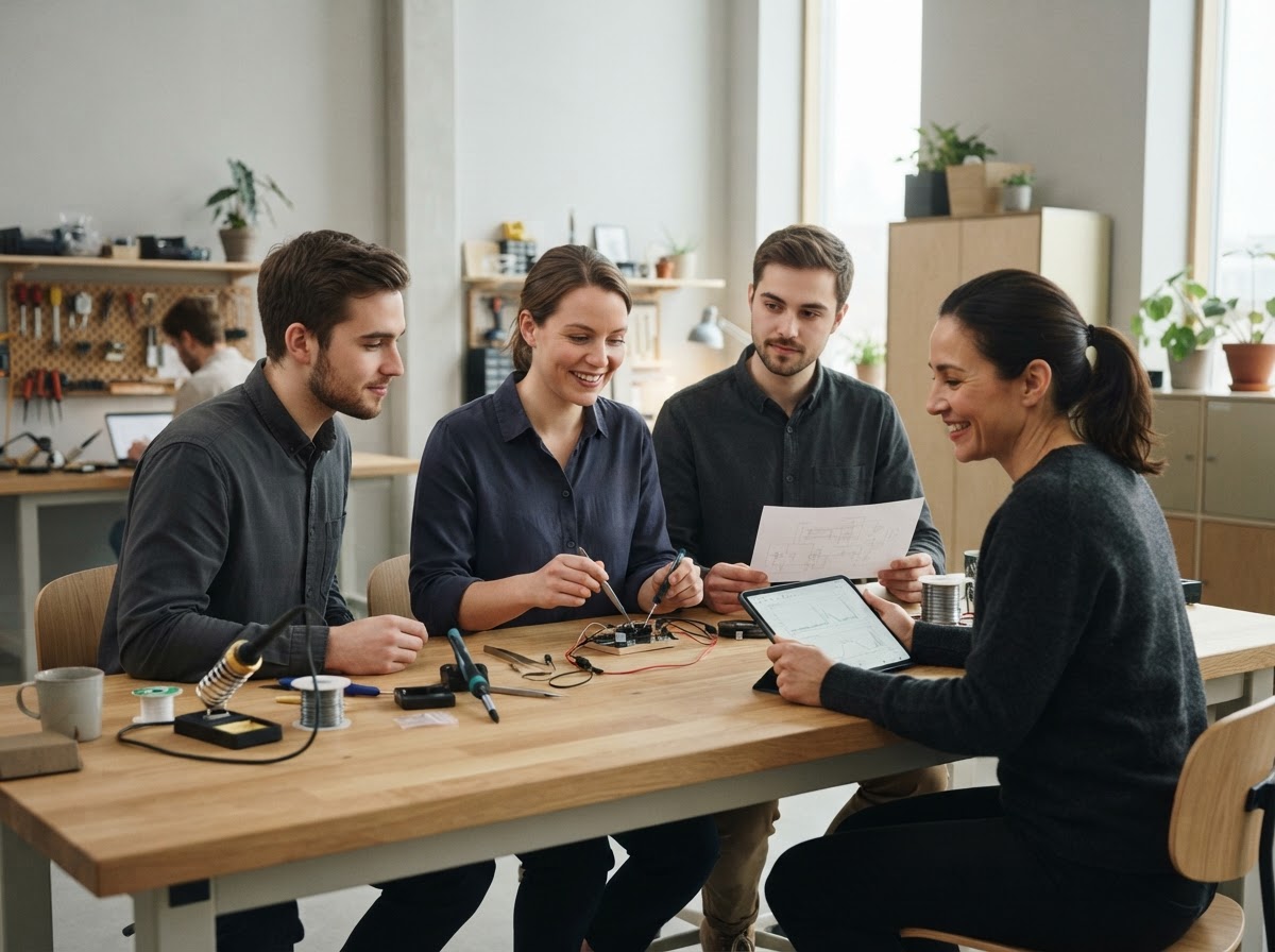 Djerv Vekstnaden team som analyserer finansielle datamodeller